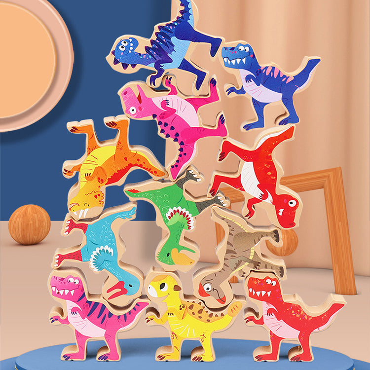 Stacked Dinosaur Balancing Game