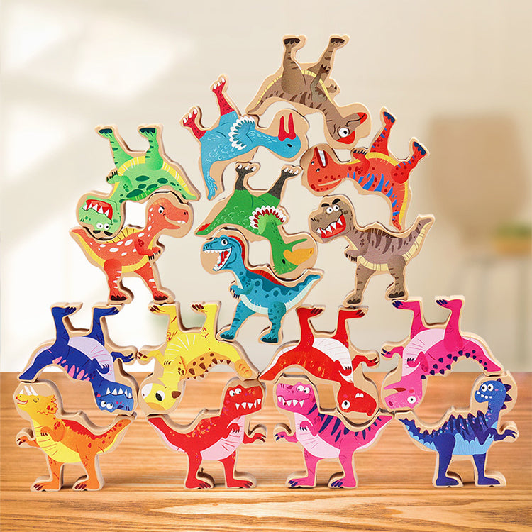 Stacked Dinosaur Balancing Game