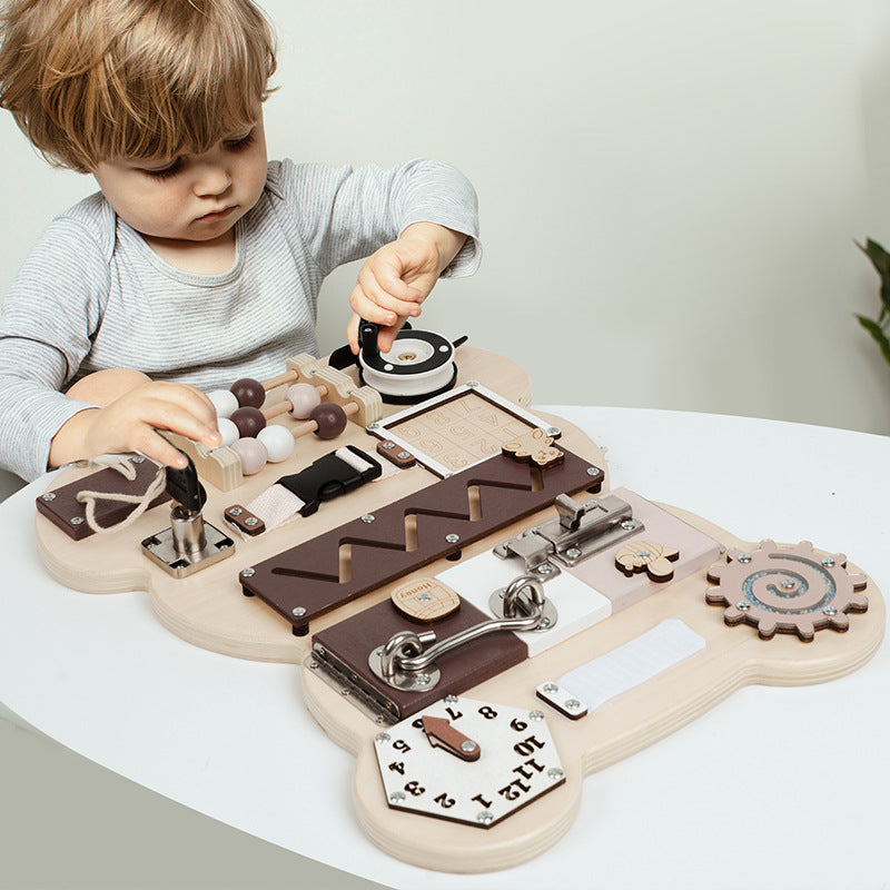Children's Montessori Busy Bear Board