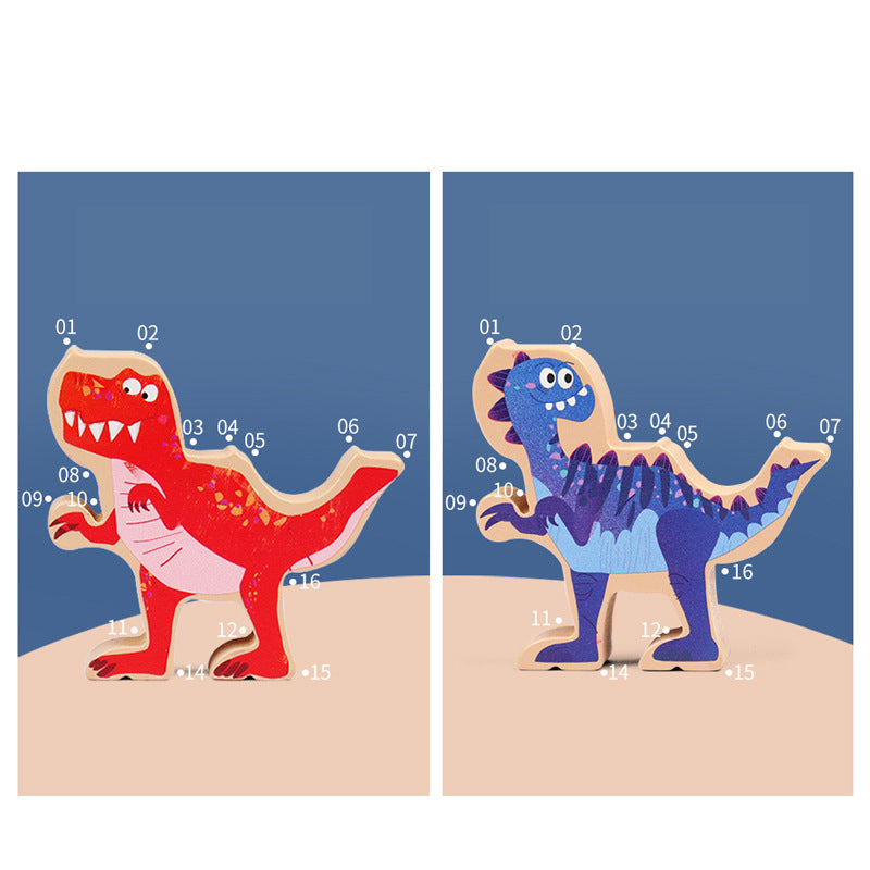 Stacked Dinosaur Balancing Game