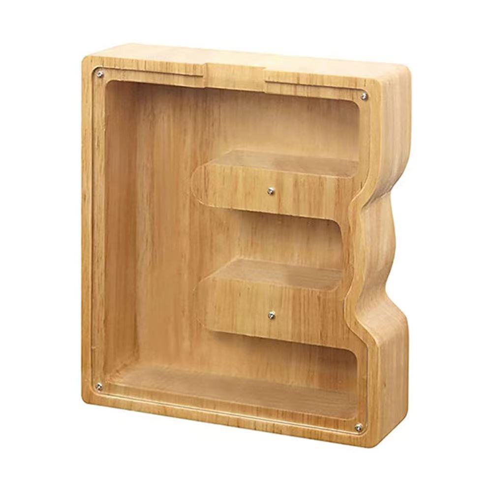 WOODEN ALPHABET PIGGY BANK