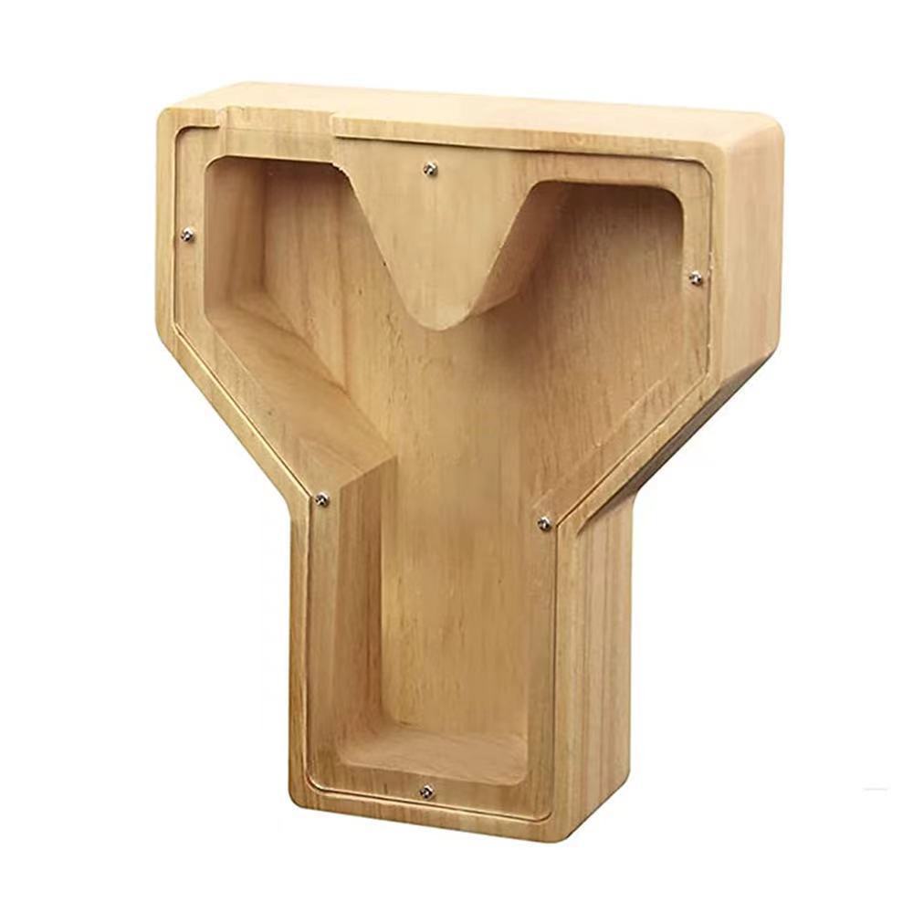 WOODEN ALPHABET PIGGY BANK