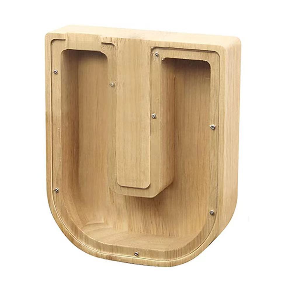WOODEN ALPHABET PIGGY BANK