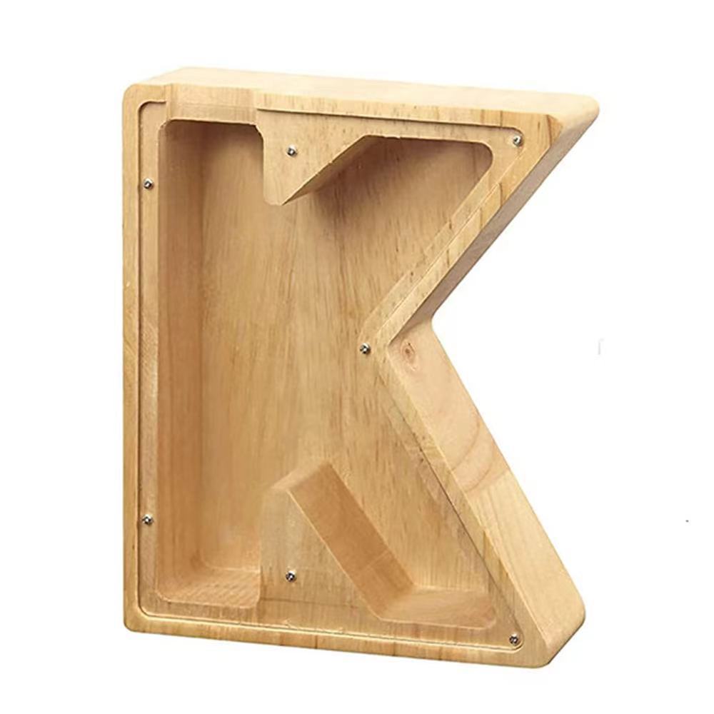 WOODEN ALPHABET PIGGY BANK