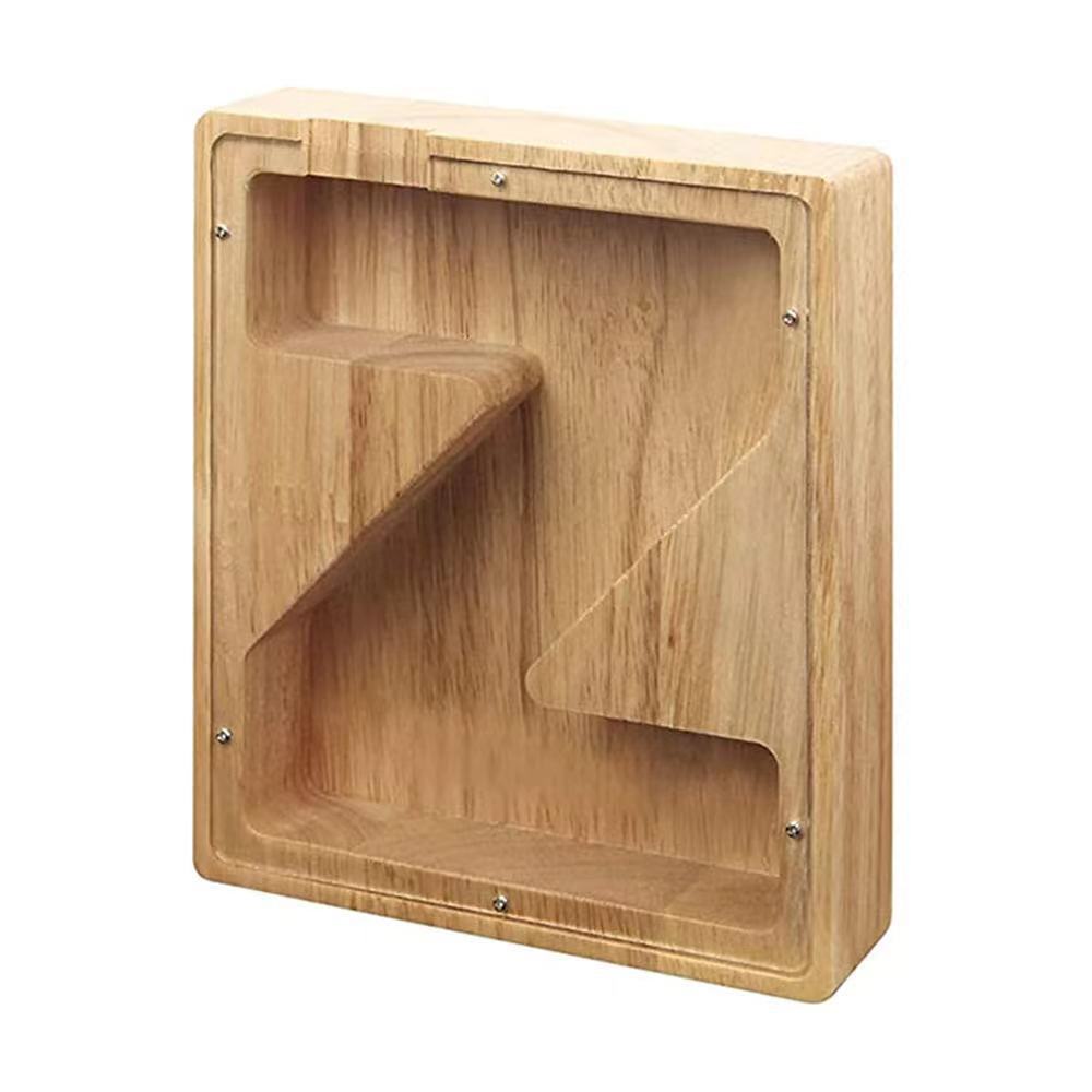 WOODEN ALPHABET PIGGY BANK