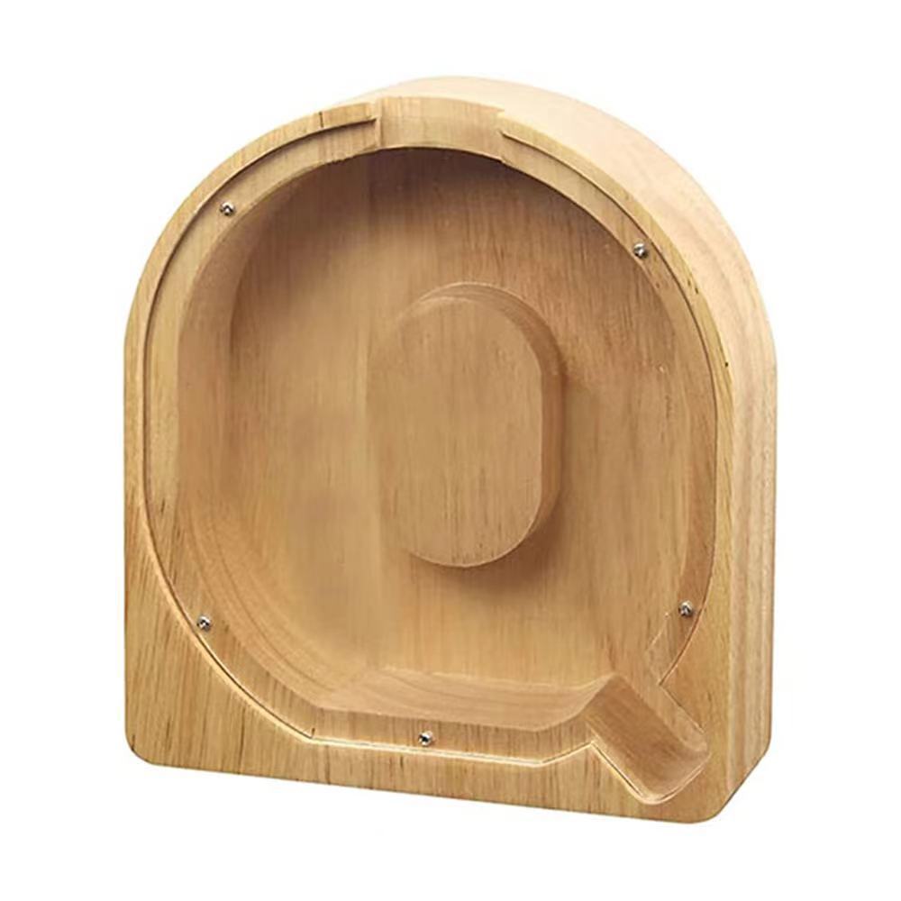 WOODEN ALPHABET PIGGY BANK