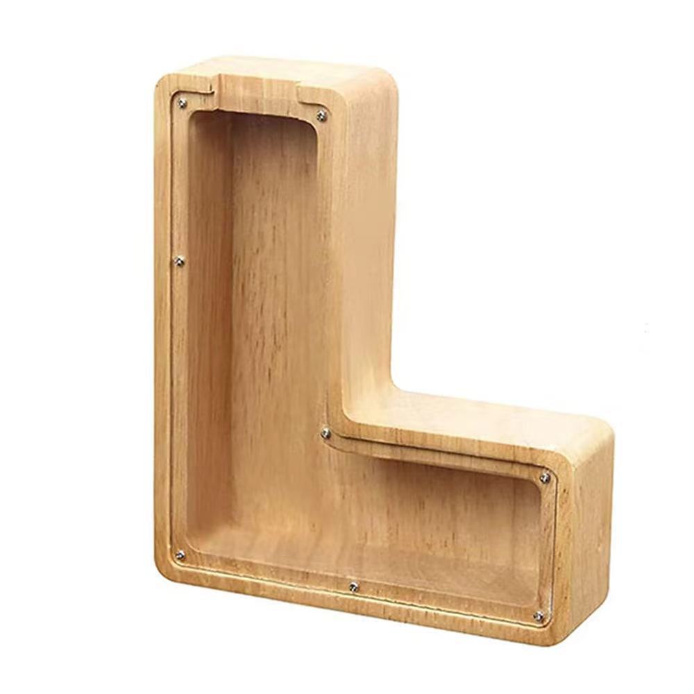 WOODEN ALPHABET PIGGY BANK