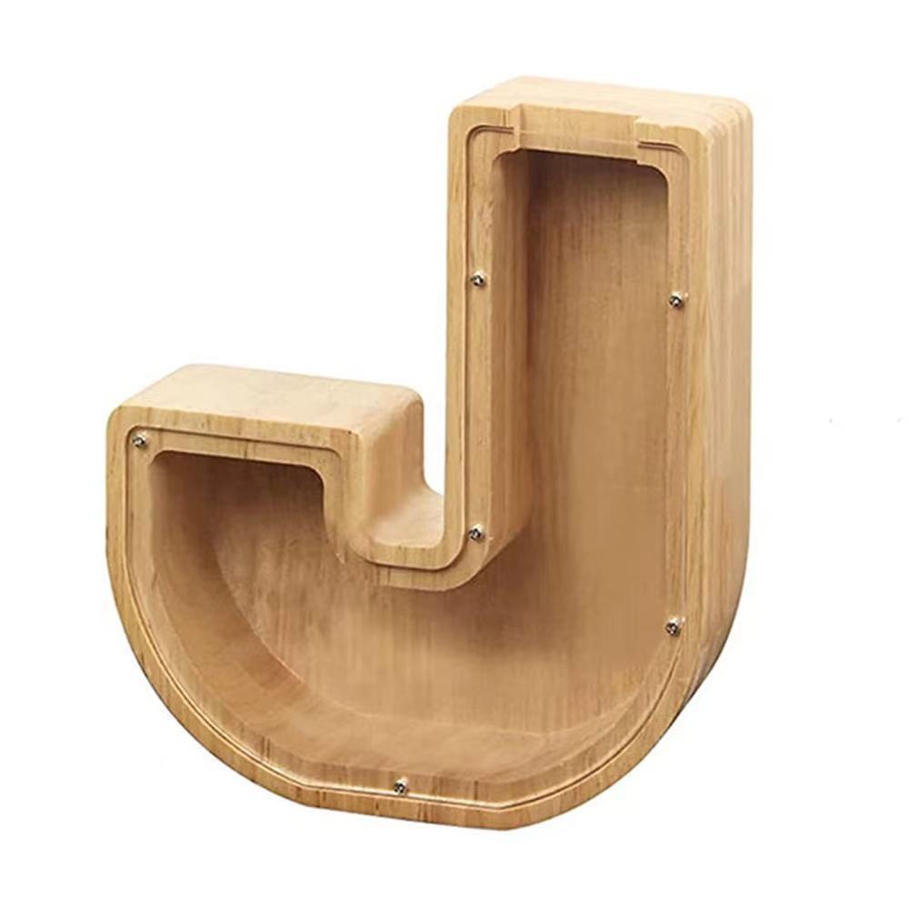 WOODEN ALPHABET PIGGY BANK