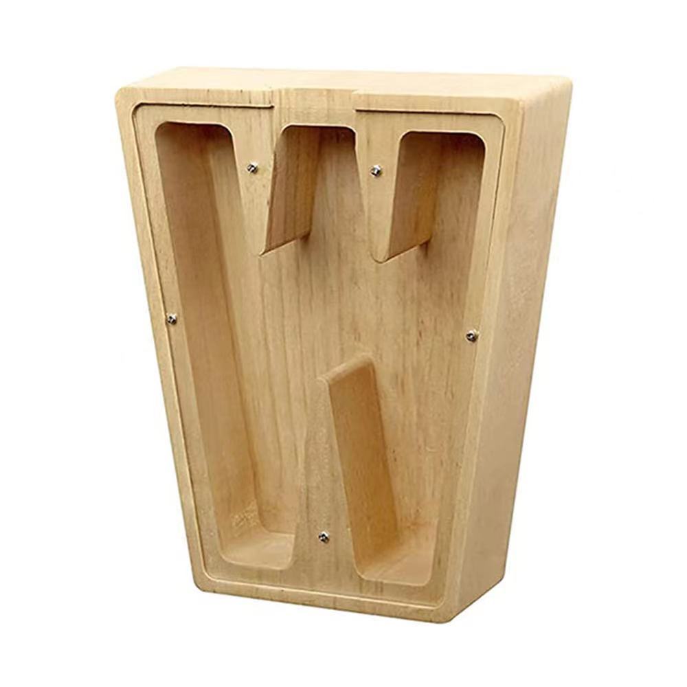 WOODEN ALPHABET PIGGY BANK