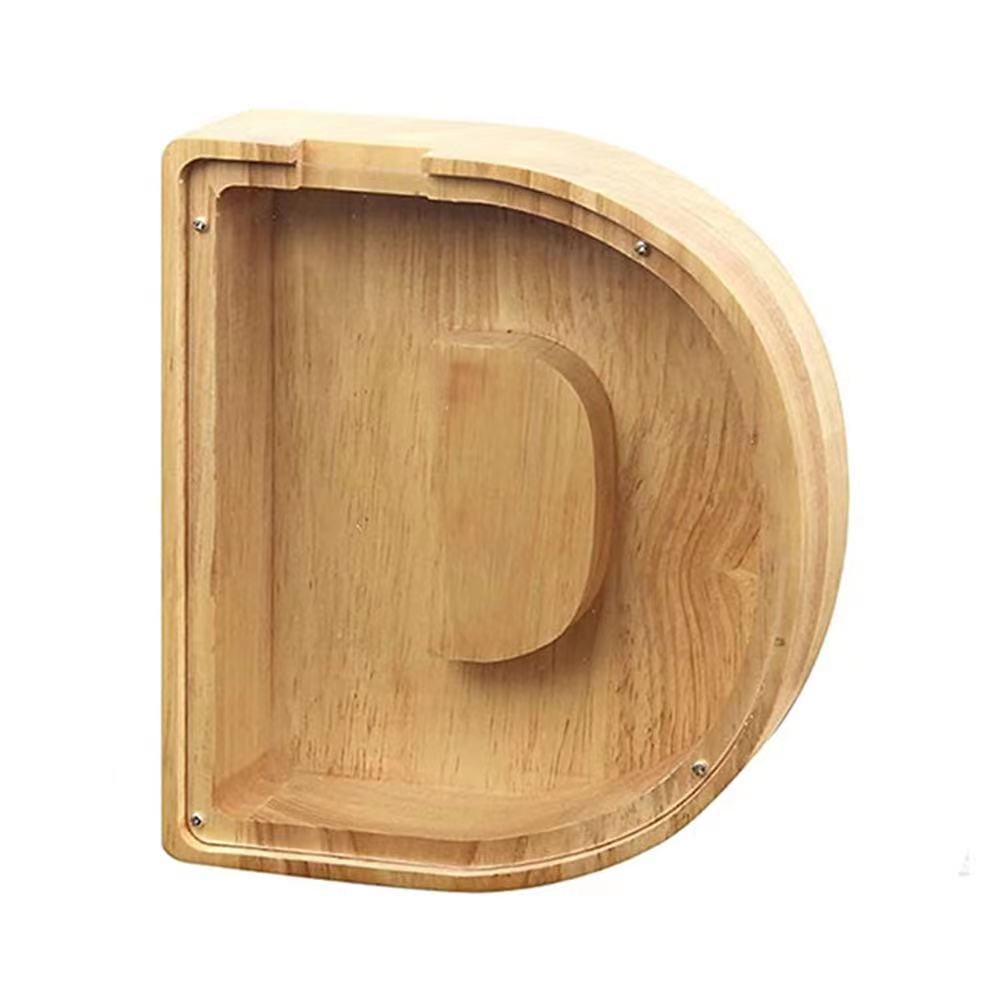 WOODEN ALPHABET PIGGY BANK
