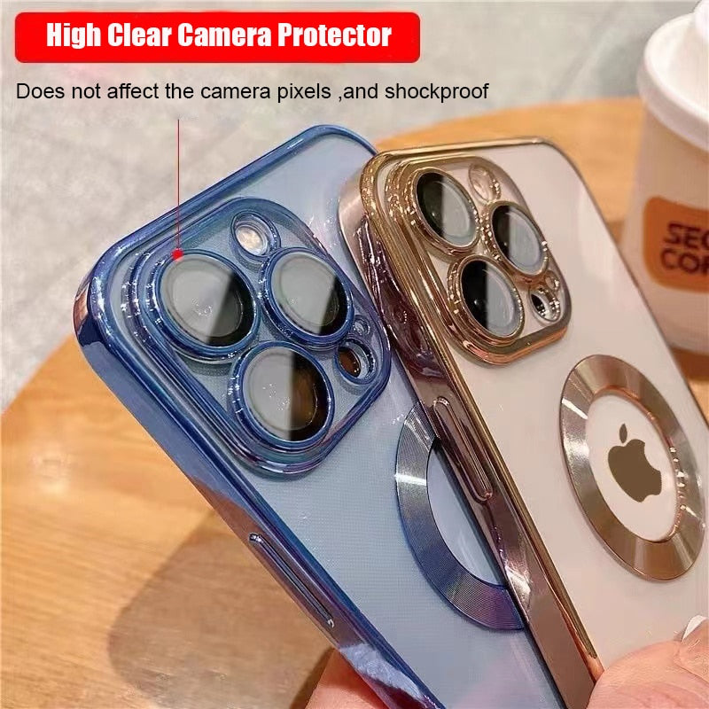 Luxury Transparent Electroplated iPhone Case