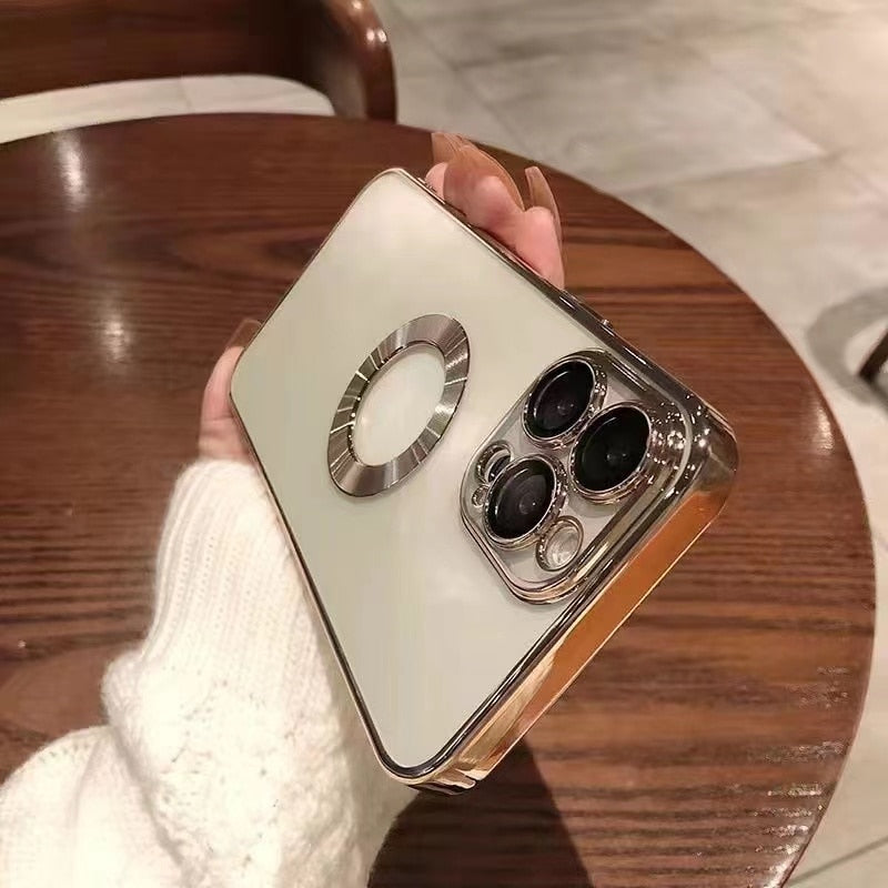 Luxury Transparent Electroplated iPhone Case