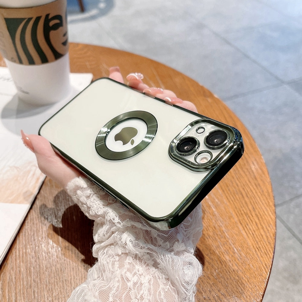 Luxury Transparent Electroplated iPhone Case