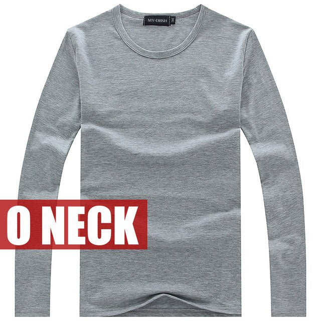 Elastic Long Sleeve V-Neck