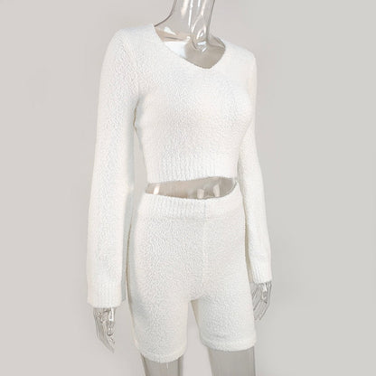 Flare Sleeve 2 Piece Shorts Set