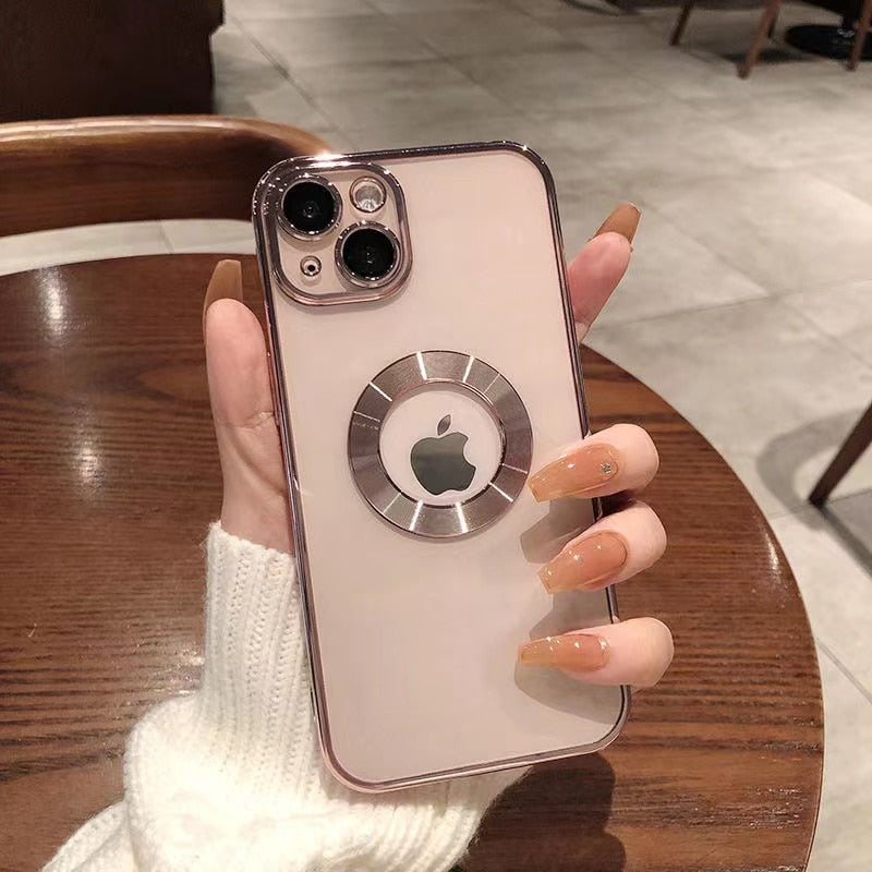 Luxury Transparent Electroplated iPhone Case