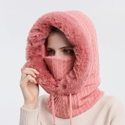 Winter Fur Cap Mask Set